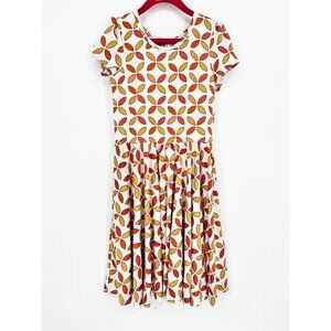 Dotdotsmile Girls Dress Size 7 Olive and Rust Print New with Tags